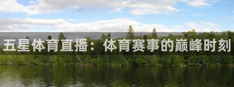 五星体育直播：体育赛事的巅峰时刻